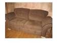 Comfy chocolate brown 3 seater and 2 chairs (1....
