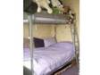 Cabin bed. Sturdy silver/grey cabin bed. Single up top....