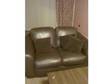 Chocolate Brown Leather Settee. Chocolate Brown three....